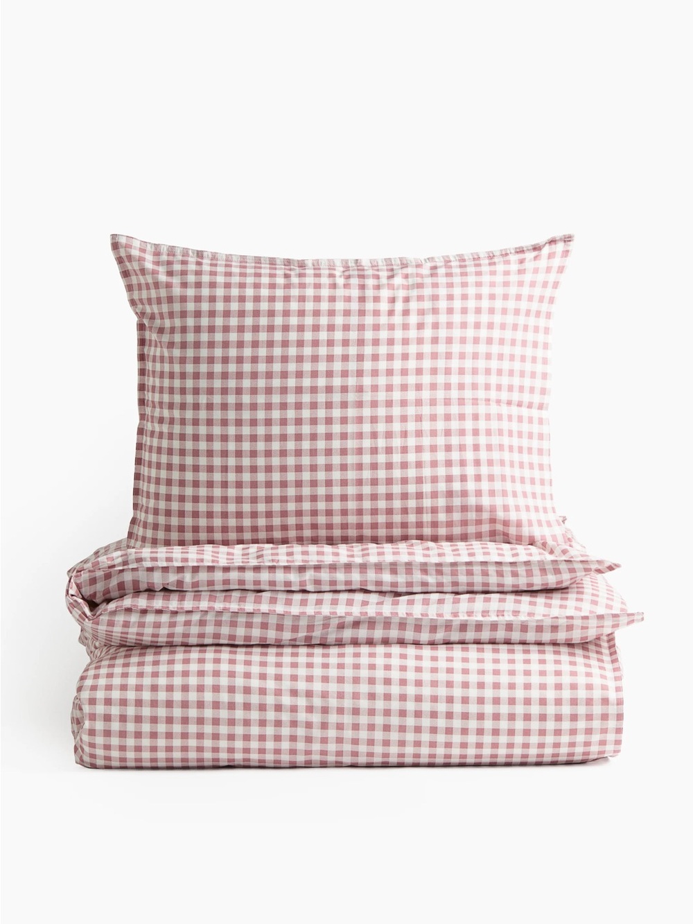 Dusty Pink Gingham Duvet Cover
